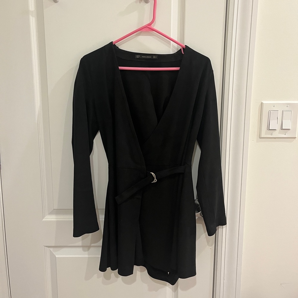 Zara suede black romper